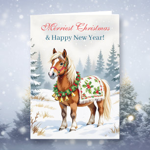 Cartes Pour Fêtes Annuelles Noël personnalisé Shetland Pony