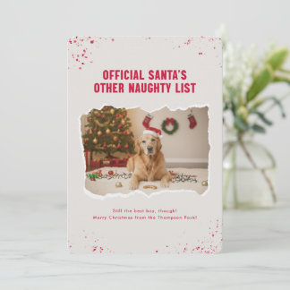 Cartes Pour Fêtes Annuelles Noël Photo de Chien Drôle Humour Moderne