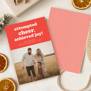 Cartes Pour Fêtes Annuelles Noël Photo de Famille Drôle Enfant Humour Moderne