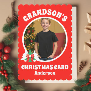 Cartes Pour Fêtes Annuelles Noël photo de Grandson personnalisé