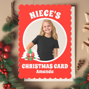 Cartes Pour Fêtes Annuelles Noël photo de la nièce personnalisée