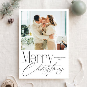 Cartes Pour Fêtes Annuelles Noël photo élégant moderne