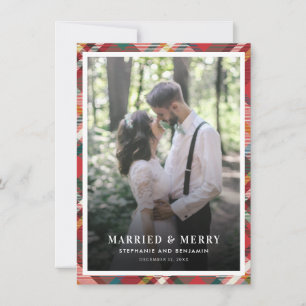 Cartes Pour Fêtes Annuelles Noël photo mariée et joyeuse