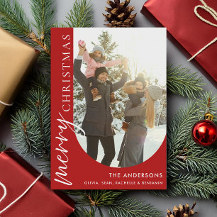 Cartes Pour Fêtes Annuelles Noël photo moderne simple