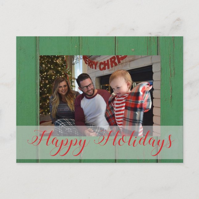 Cartes Pour Fêtes Annuelles Noël photo personnalisée (Devant)