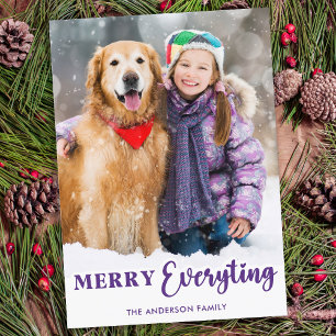 Cartes Pour Fêtes Annuelles Noël Photo personnalisée Joyeux tout