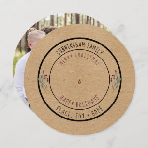 Cartes Pour Fêtes Annuelles Noel photo russe rond