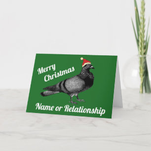 Cartes Pour Fêtes Annuelles Noël pigeon personnalisable