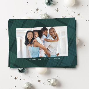 Cartes Pour Fêtes Annuelles Noël plissé simple bleu vert photo