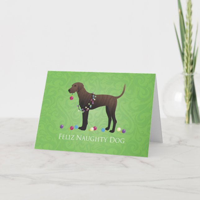 Cartes Pour Fêtes Annuelles Noël Plott Hound (Devant)