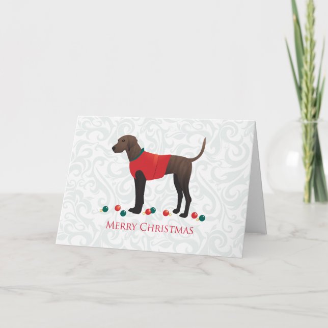 Cartes Pour Fêtes Annuelles Noël Plott Hound (Devant)