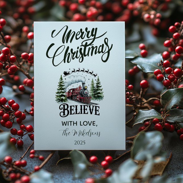 Cartes Pour Fêtes Annuelles Noël Polar Express (Créateur téléchargé)