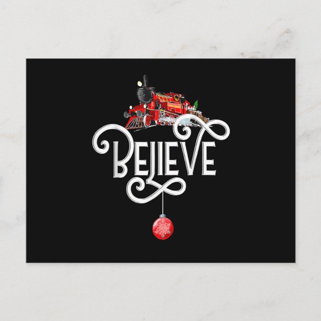 Cartes Pour Fêtes Annuelles Noël Pôle Nord Express Polaire À Bord Xmas (Devant)