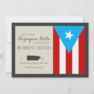 Cartes Pour Fêtes Annuelles Noël portoricain : Drapeau patriotique