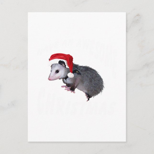 Cartes Pour Fêtes Annuelles Noël Possum génial (Devant)