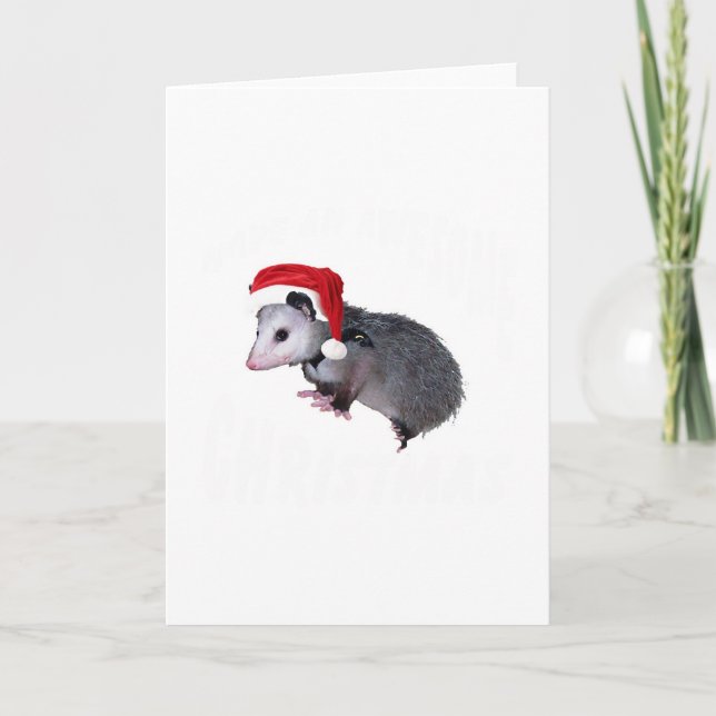 Cartes Pour Fêtes Annuelles Noël Possum génial (Devant)