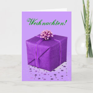 Cartes Pour Fêtes Annuelles Noël présente Weihnachten Purple V