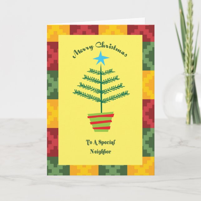 Cartes Pour Fêtes Annuelles Noël Primsy voisin (Devant)