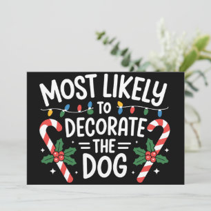 Cartes Pour Fêtes Annuelles Noël Probablement Décorer Chien Xmas Famille