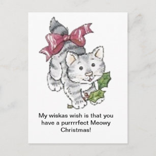Cartes Pour Fêtes Annuelles Noël Purrrfect Meowy