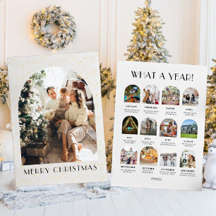 Cartes Pour Fêtes Annuelles Noël Quelle année d'or Moderne 12 Photo