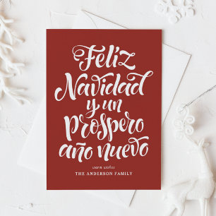 Cartes Pour Fêtes Annuelles Noël Red Feliz Navidad