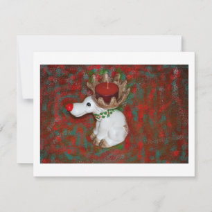 Cartes Pour Fêtes Annuelles Noël Red Nez Reindeer Moose