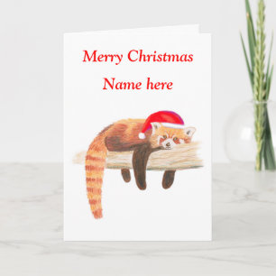 Cartes Pour Fêtes Annuelles Noël Red Panda