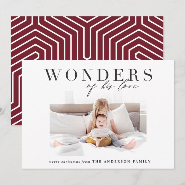 Cartes Pour Fêtes Annuelles Noël religieux chic et multiphoto moderne (Devant / Derrière)