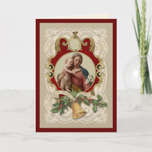 Cartes Pour Fêtes Annuelles Noël religieux Jésus Vierge Marie Vintage
