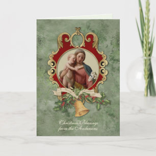 Cartes Pour Fêtes Annuelles Noël religieux Jésus Vierge Marie Vintage