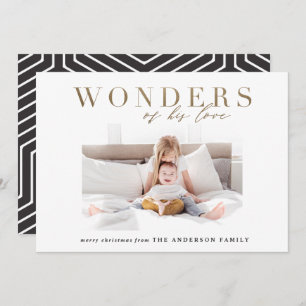 Cartes Pour Fêtes Annuelles Noël religieux moderne chic or multi photo