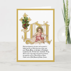 Cartes Pour Fêtes Annuelles Noël Religieux St. Andrew Novena Baby Jesus 