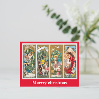 Cartes Pour Fêtes Annuelles Noël Représentation des familles et de l'arbre de