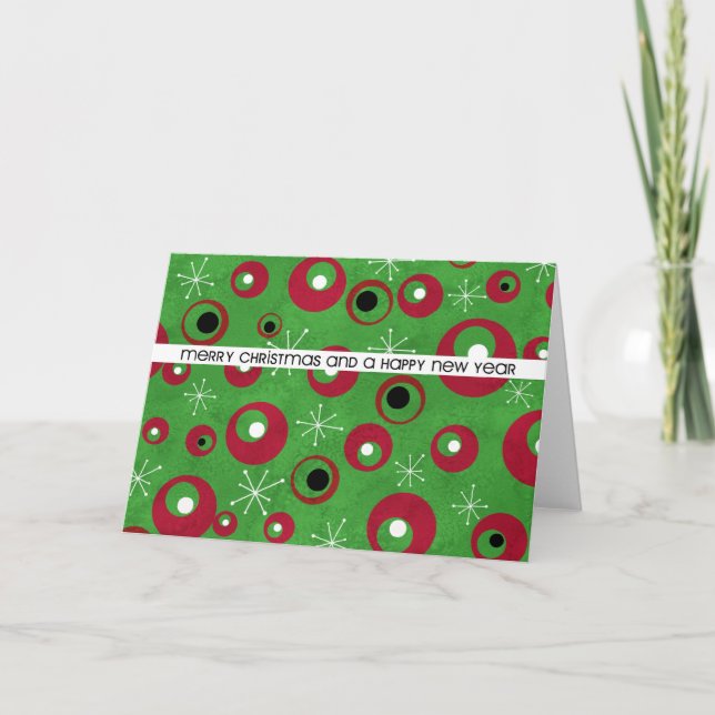 Cartes Pour Fêtes Annuelles noël rétro (Devant)