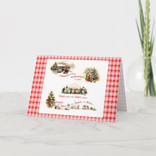 Cartes Pour Fêtes Annuelles Noël rétro des années 1940