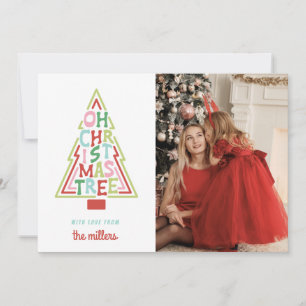Cartes Pour Fêtes Annuelles Noël Retro Pastel   Arbre de Noël