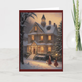 Cartes Pour Fêtes Annuelles Noël rétro victorien vintage