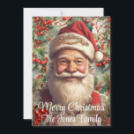 Cartes Pour Fêtes Annuelles Noël rétroPère Noël<br><div class="desc">Transportez-vous au charme d'antan avec cette illustration vintage inspirée du Père Noël ! Jolly-O St. Nick orné d'un casquette rouge festif taillé en blanc et agrémenté des mots étincelants "Croyez"! Parfait pour les amateurs de vacances, cette oeuvre intemporelle capte l'esprit de Noël, en faisant un lieu idéal pour les occasions...</div>