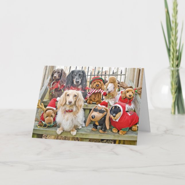 Cartes Pour Fêtes Annuelles Noël réunit la famille entière (Devant)