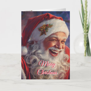 Cartes Pour Fêtes Annuelles Noël Rire Père Noël