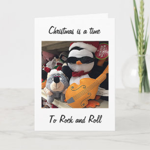 CARTES POUR FÊTES ANNUELLES NOËL=ROCK/ROLL AVEC VOTRE "CHÉRIE"