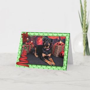 Cartes Pour Fêtes Annuelles Noël - Rottweiler - Nalani