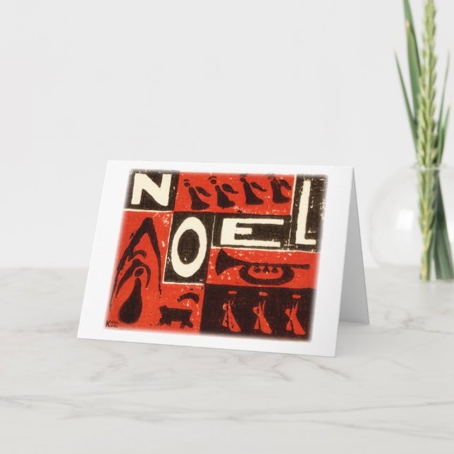 Cartes Pour Fêtes Annuelles Noel Rouge (Devant)