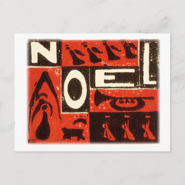Cartes Pour Fêtes Annuelles Noel Rouge (Devant)