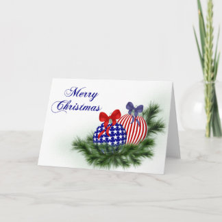 Cartes Pour Fêtes Annuelles Noël rouge, blanc et bleu