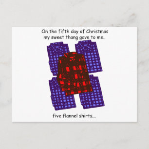 Cartes Pour Fêtes Annuelles Noël rouge cinquième jour