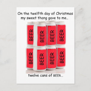 Cartes Pour Fêtes Annuelles Noël rouge du douze jour