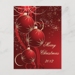 Cartes Pour Fêtes Annuelles Noël rouge élégant