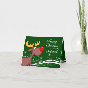 Cartes Pour Fêtes Annuelles Noël Rudolf